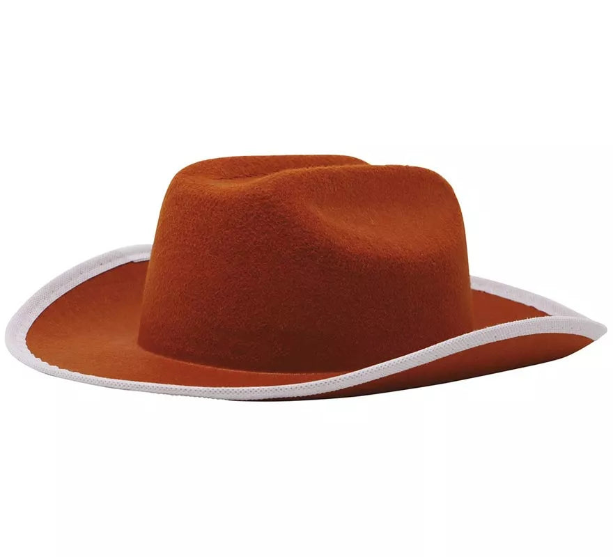 Sombrero de fieltro Vaquero infantil marrón