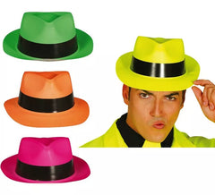 Chapéu de gangster de plástico de cores sortidas