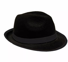 Chapéu de gângster de feltro preto para crianças