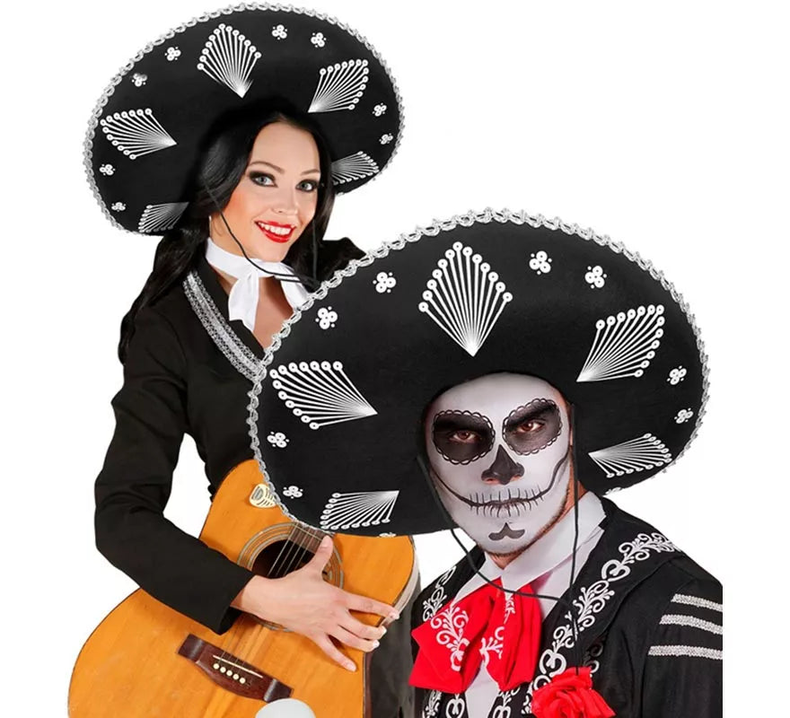 Translation missing: pt-PT.Sombrero de Mariachi Mexicano negro adulto