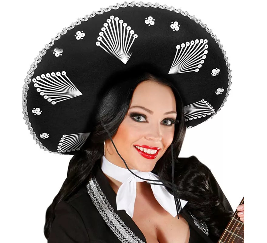 Translation missing: pt-PT.Sombrero de Mariachi Mexicano negro adulto
