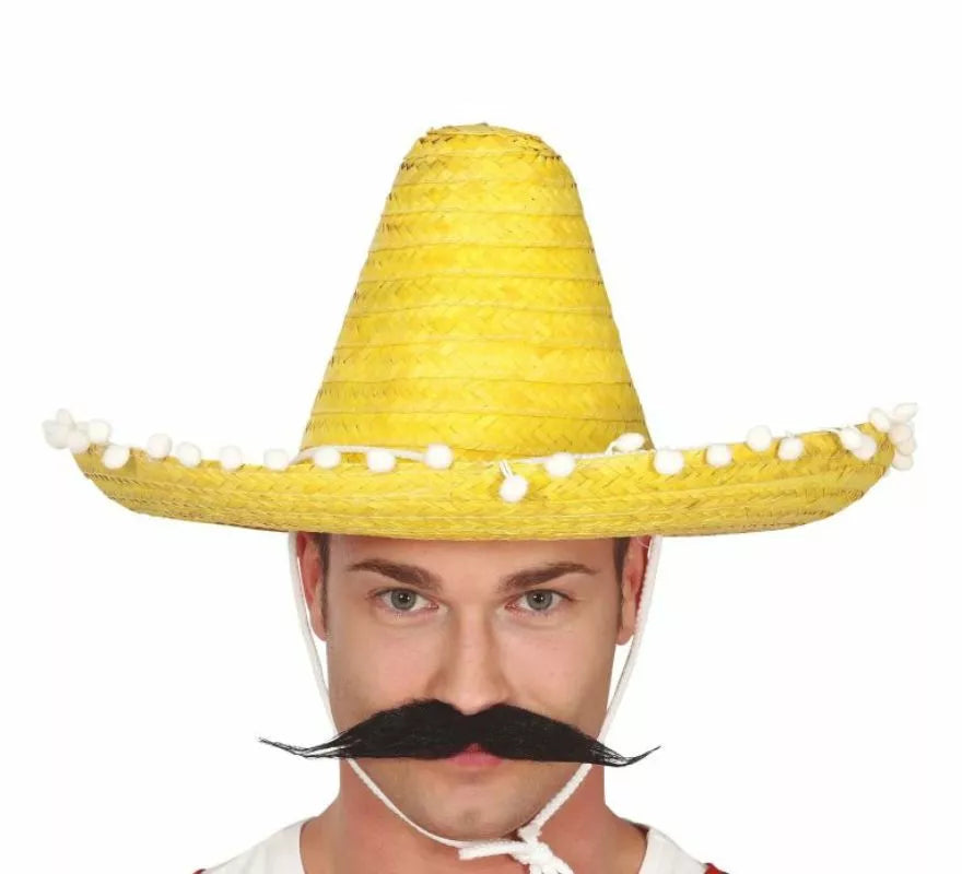 Sombrero de Mexicano con Borlas en varios colores de 45 cm