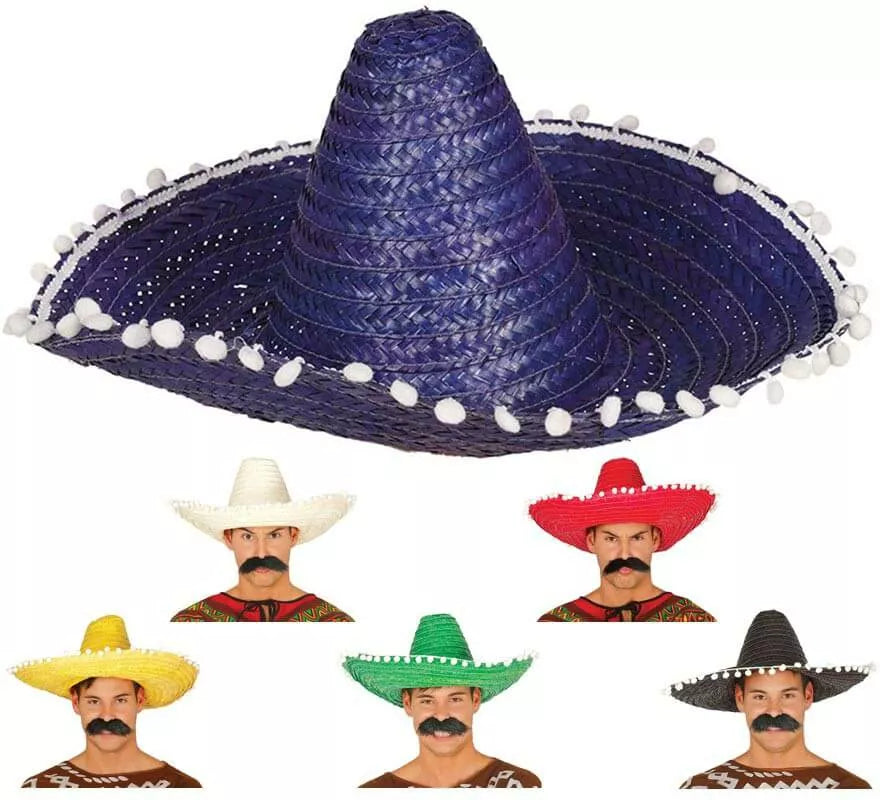 Translation missing: pt-PT.Sombrero de Mexicano con Borlas en varios colores de 50 cm