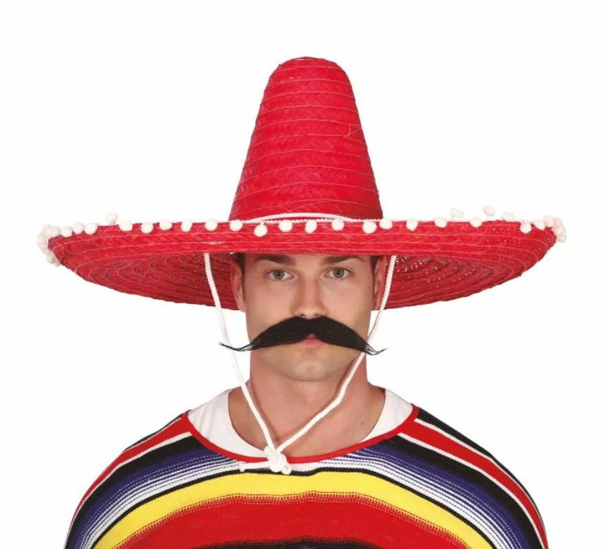 Sombrero de Mexicano con Borlas en varios colores de 60 cm