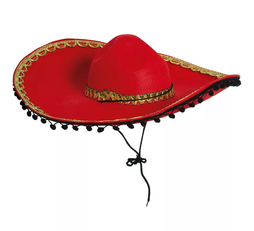 Translation missing: pt-PT.Sombrero de Mexicano Rojo Fieltro