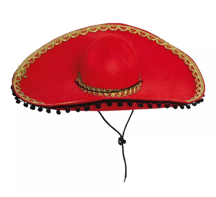 Translation missing: pt-PT.Sombrero de Mexicano Rojo Fieltro