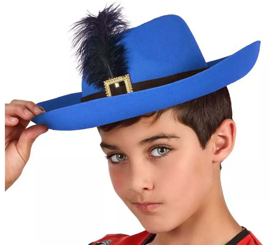 Translation missing: pt-PT.Sombrero de Mosquetero Azul infantil