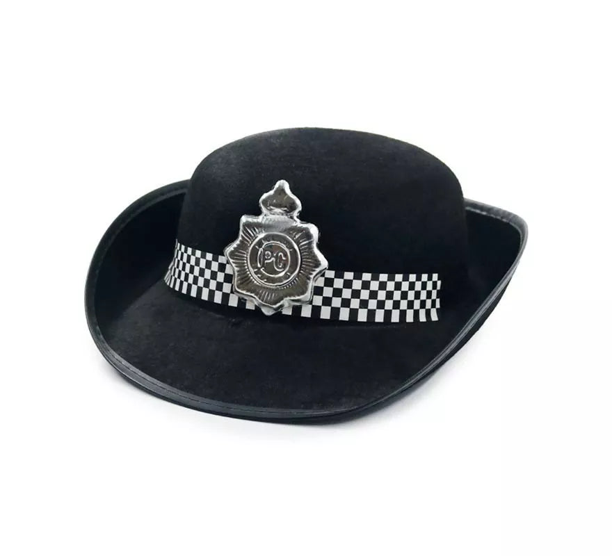 Translation missing: pt-PT.Sombrero de Policía negro con insignia de fieltro
