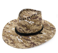 Chapéu de cowboy camuflado em bloco adulto
