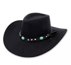 Chapéu de cowboy adulto com cinto preto