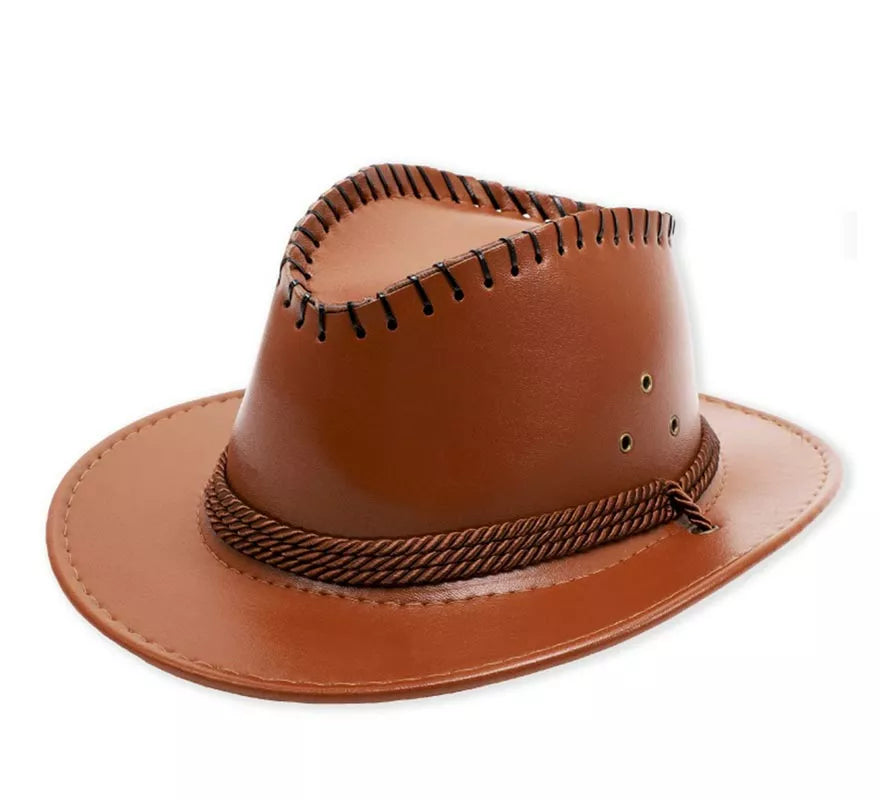 Translation missing: pt-PT.Sombrero de Vaquero con Cuerda en varios colores de cuero infantil