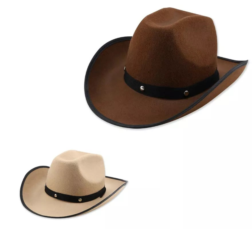 Translation missing: pt-PT.Sombrero de Vaquero Liso en varios colores adulto
