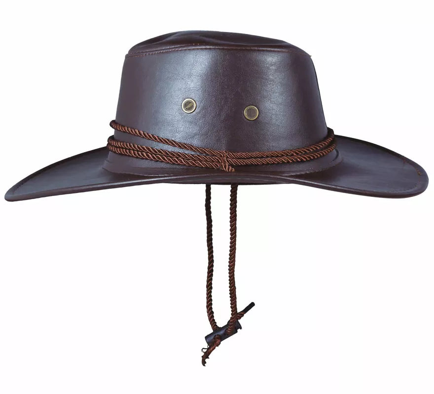 Translation missing: pt-PT.Sombrero de Vaquero Marrón de Piel Simulada