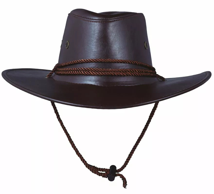 Translation missing: pt-PT.Sombrero de Vaquero Marrón de Piel Simulada