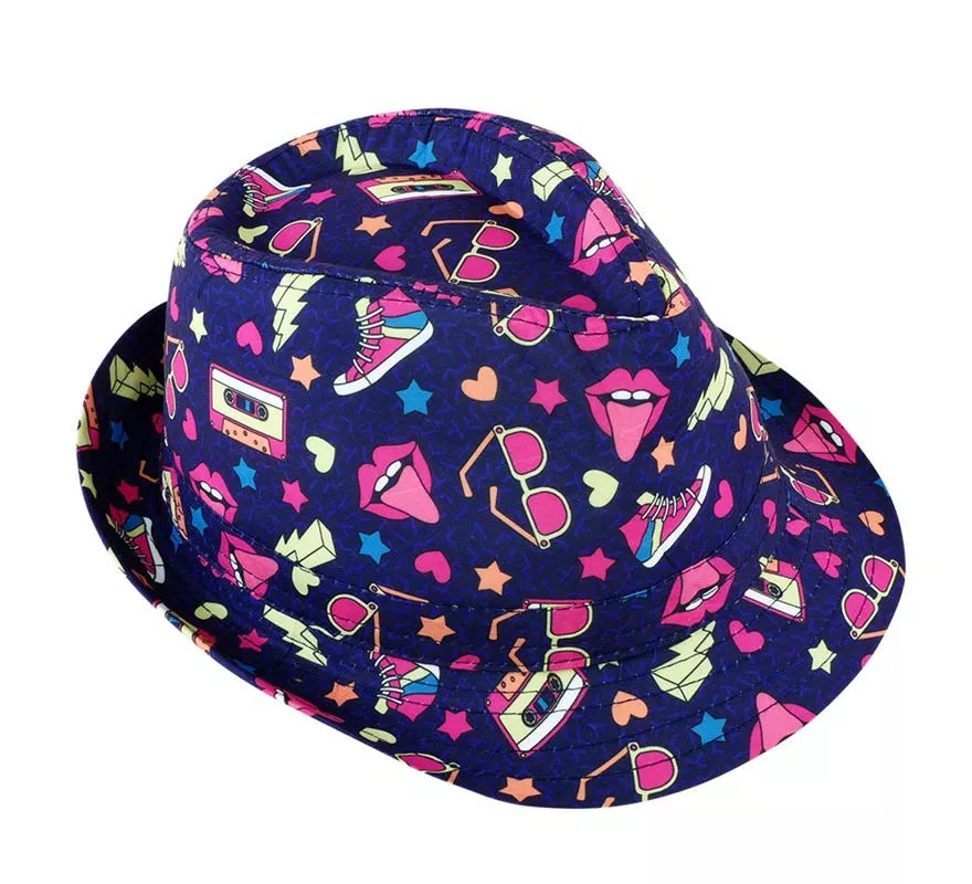 Translation missing: pt-PT.Sombrero Fedora lila de los Años 90 para hombre