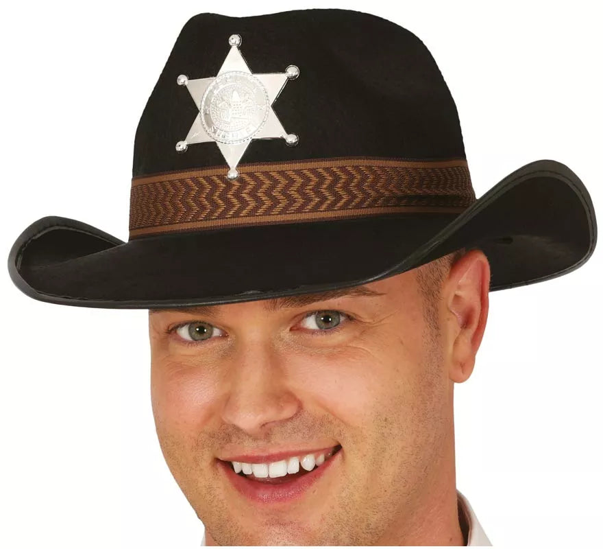 Translation missing: pt-PT.Sombrero fieltro de Sheriff negro