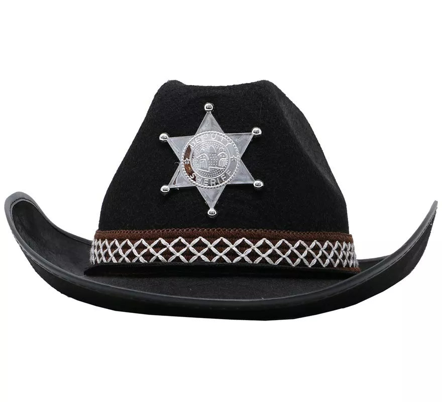 Translation missing: pt-PT.Sombrero fieltro de Sheriff negro