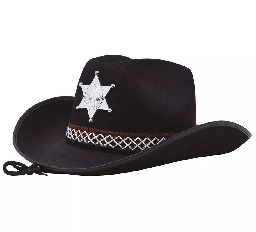 Translation missing: pt-PT.Sombrero fieltro de Sheriff negro