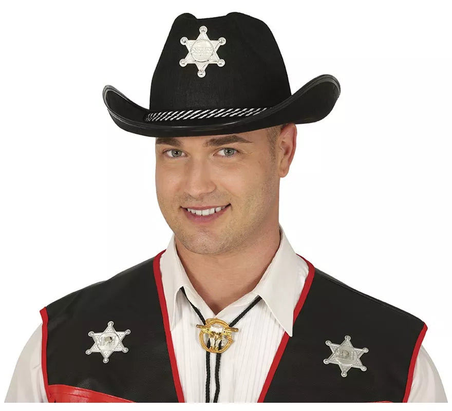 Translation missing: pt-PT.Sombrero fieltro Sheriff negro