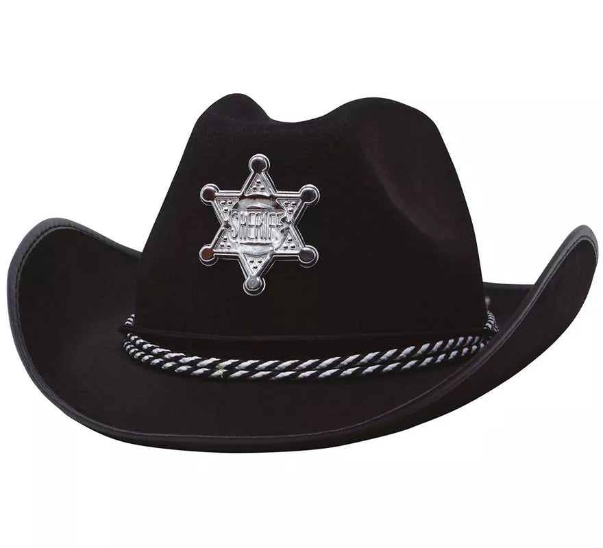 Translation missing: pt-PT.Sombrero fieltro Sheriff negro