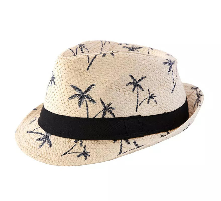 Translation missing: pt-PT.Sombrero Hawaiano beige adulto de 28x23x13 cm
