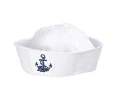 Chapéu de marinheiro com âncora azul escuro