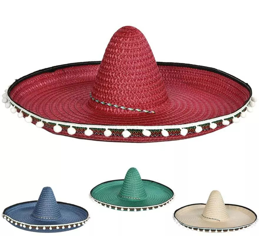Translation missing: pt-PT.Sombrero Mexicano en colores surtidos 55 cm
