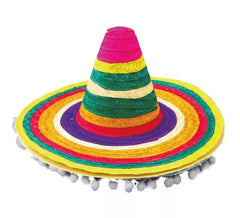 Chapéu mexicano adulto multicolorido 53 cm