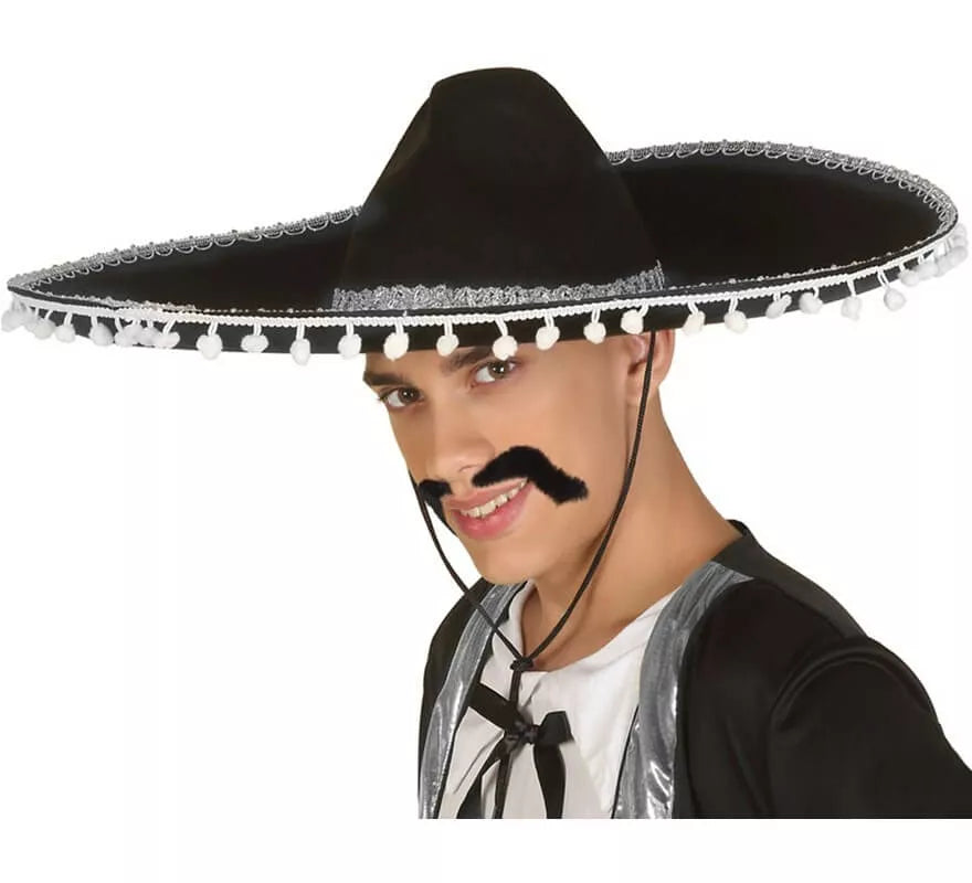Translation missing: pt-PT.Sombrero Mexicano Negro y Blanco