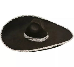 Chapéu mexicano ou preto de feltro preto Mariachi
