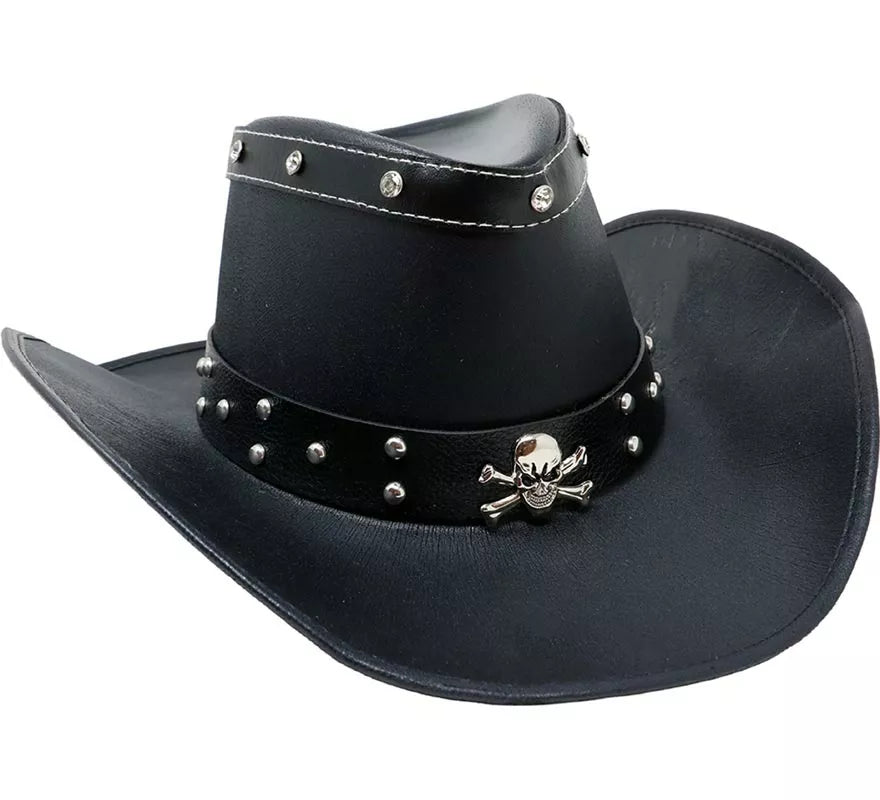 Sombrero negro con Calavera