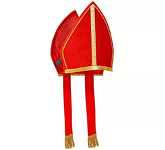 Chapéu ou mitra de veludo de arcebispo ou cardeal