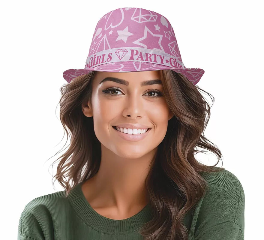 Translation missing: pt-PT.Sombrero Party Girls estrellas rosa adulto