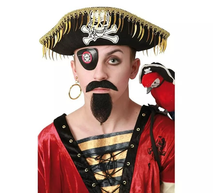 Translation missing: pt-PT.Sombrero Pirata con flecos para adultos