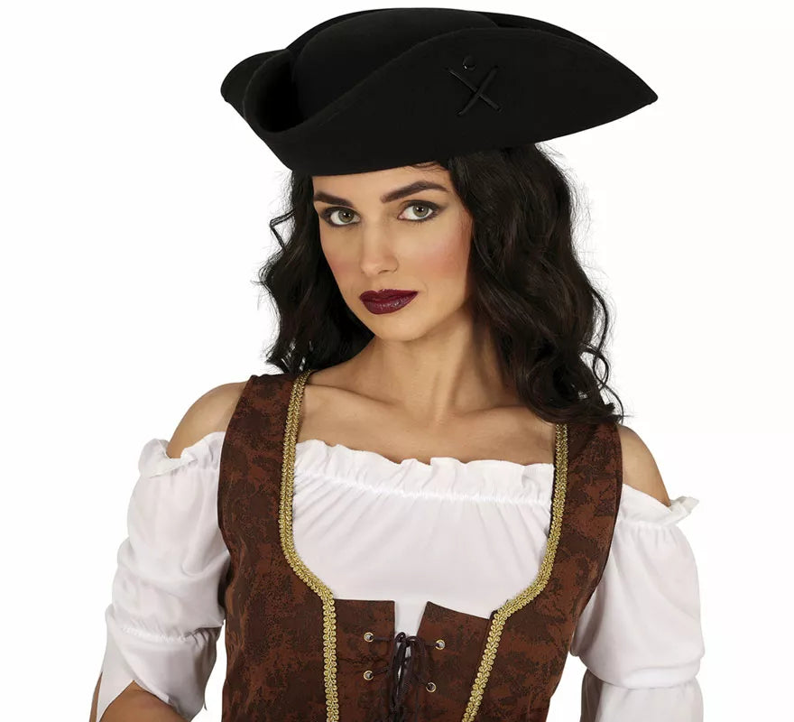 Translation missing: pt-PT.Sombrero Pirata de fieltro adulto