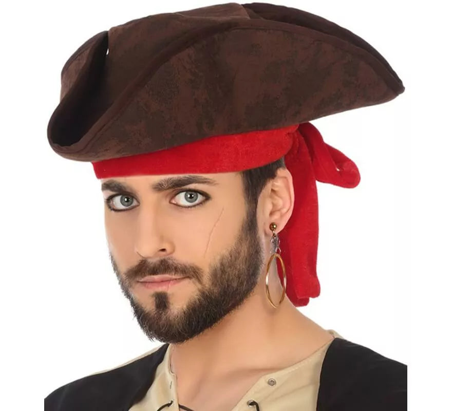 Translation missing: pt-PT.Sombrero Pirata Marrón 33 cm