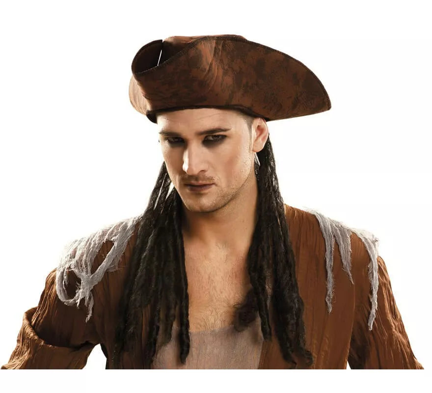Translation missing: pt-PT.Sombrero Pirata marrón con rastas