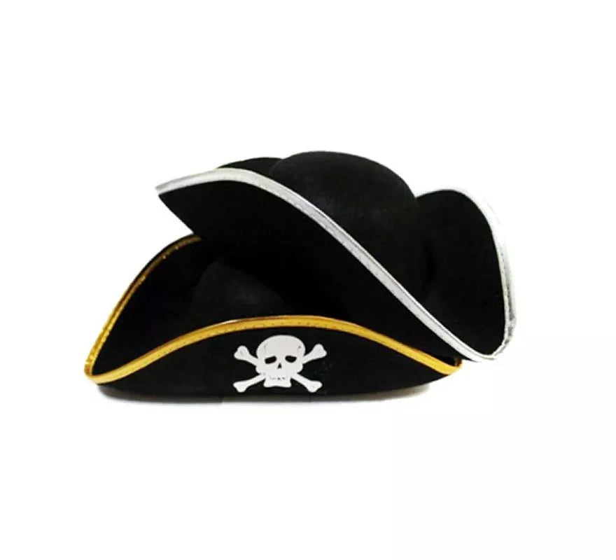 Translation missing: pt-PT.Sombrero Pirata negro con calavera infantil colores surtidos