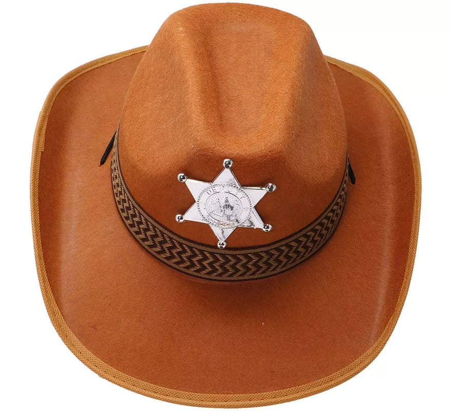 Translation missing: pt-PT.Sombrero Sheriff de fieltro marrón