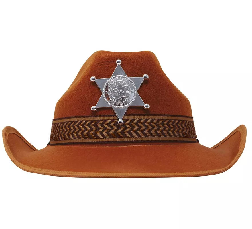 Translation missing: pt-PT.Sombrero Sheriff de fieltro marrón