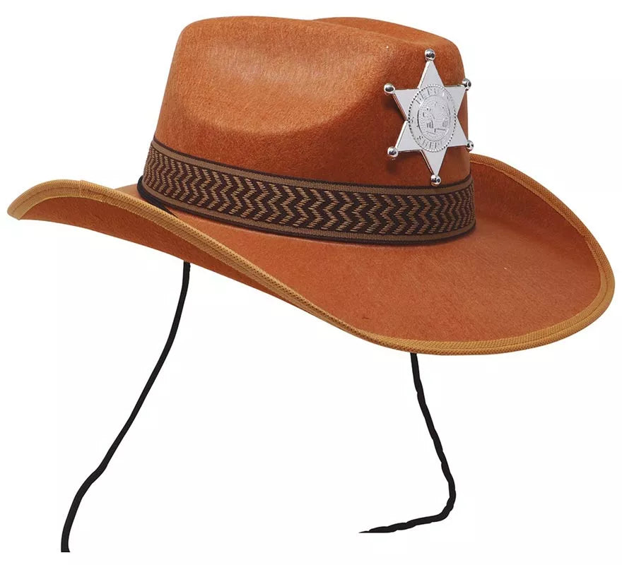Translation missing: pt-PT.Sombrero Sheriff de fieltro marrón