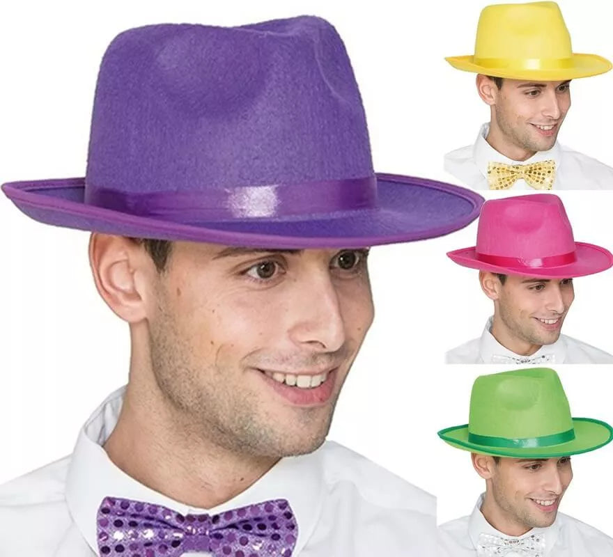 Translation missing: pt-PT.Sombrero Trilby de Gánster de Fieltro en varios colores