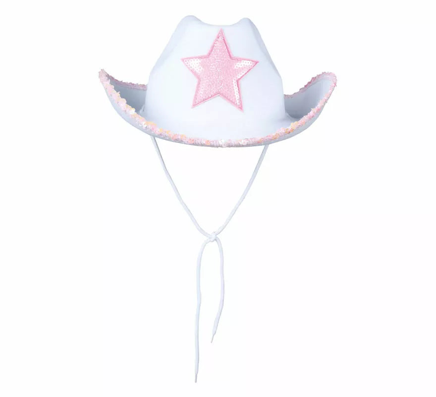 Translation missing: pt-PT.Sombrero Vaquero Blanco con Estrella