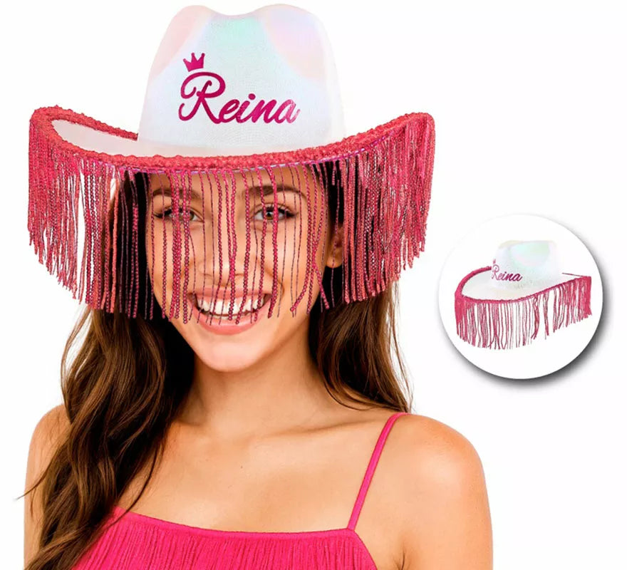 Translation missing: pt-PT.Sombrero Vaquero con Flecos 'Reina'