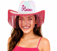 Chapéu de cowboy com franjas 'Queen'