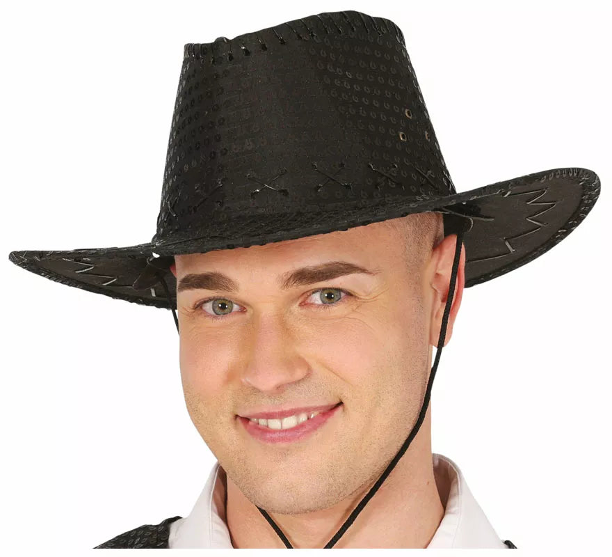 Translation missing: pt-PT.Sombrero Vaquero con lentejuelas en varios colores adulto