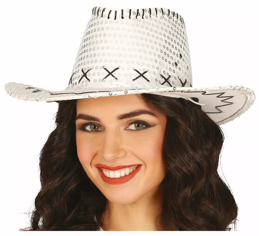 Translation missing: pt-PT.Sombrero Vaquero con lentejuelas en varios colores adulto
