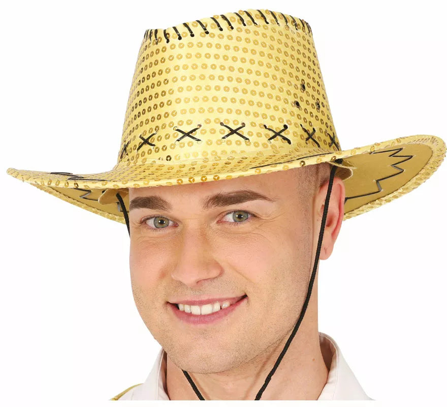 Translation missing: pt-PT.Sombrero Vaquero con lentejuelas en varios colores adulto