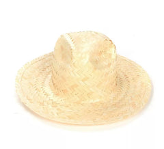 Chapéu de cowboy de palha natural adulto