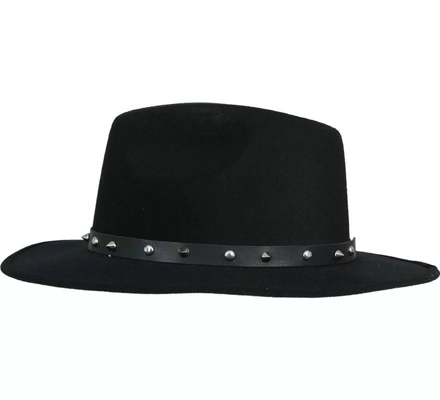 Translation missing: pt-PT.Sombrero Vaquero negro con Remaches para adultos